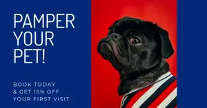 Pet grooming service facebook ad template
