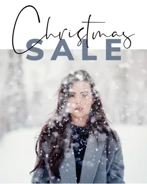 woman fashion Christmas sale Instagram template 