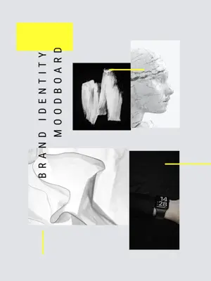 Brand identity moodboard inspiration Instagram post template