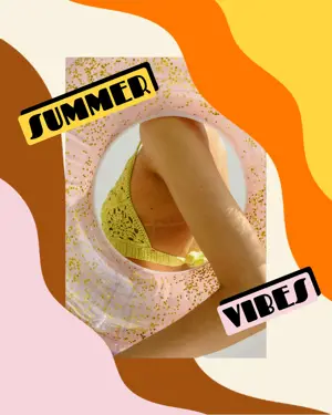Retro summer vibes template 