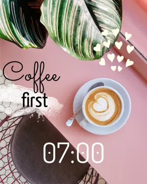 A Cup Of Coffee Sitting On Top Of A Table Foodie Template