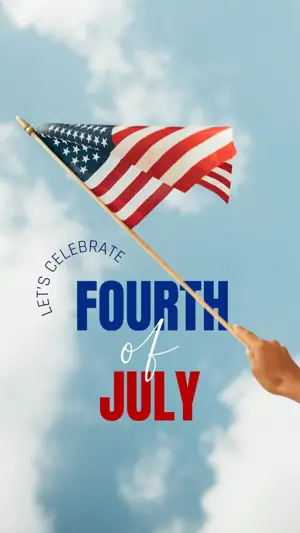 USA flag happy 4th of July celebration Instagram story template