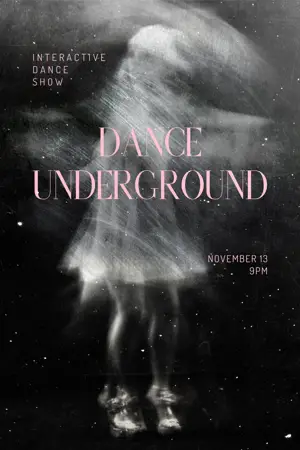 Dance show event grunge poster template