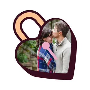 Heart locker Valentine’s Day sticker