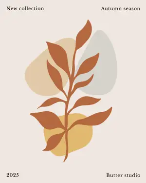 A Picture Of A Plant With Leaves On It Fall Post Template