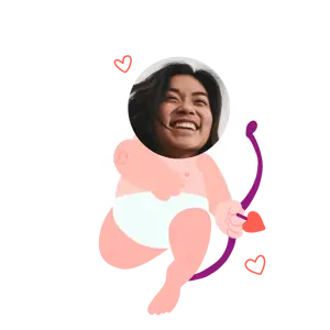 A Picture Of A Cupid Angel With Hearts And A Bow Love Stickers Template
