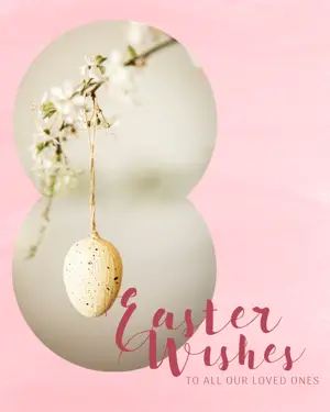 Easter egg happy holidays greeting card template