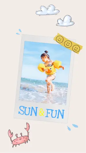 summer kids fun instagram story template