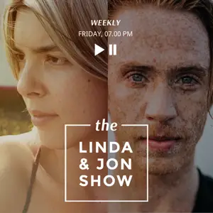 A Man And A Woman With Freckles On Their Faces Podcast Template