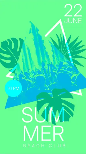 summer party instagram story template