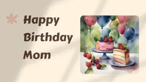 Happy Birthday Mom peachy affection template