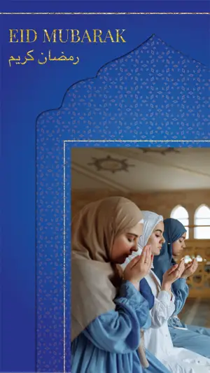 Ramadan kareem holiday Eid Mubarak greeting instagram story template 