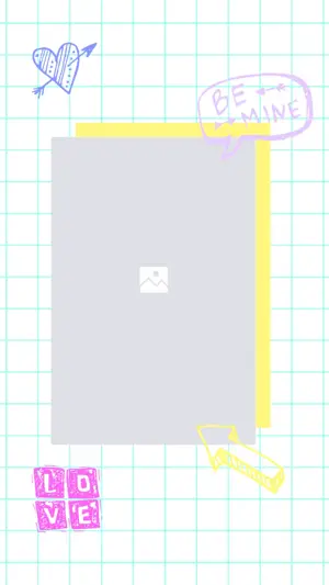 doodles valentine hearts love frame Instagram story template