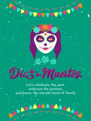 Day of the Dead graphic Instagram post template 
