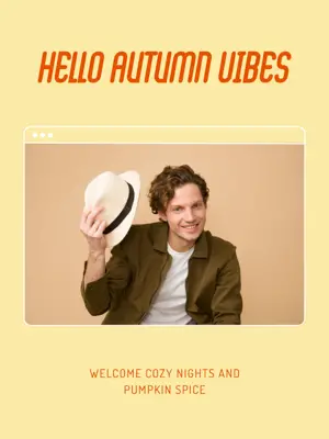 WELCOME COZY NIGHTS AND PUMPKIN SPICE pumpkin spice Portrait template