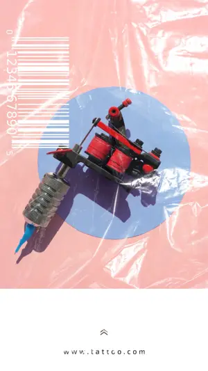 A Picture Of A Red And Black Robot On A Pink Background Nylon Story Template