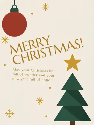 Minimalist Christmas greeting card background Instagram post template