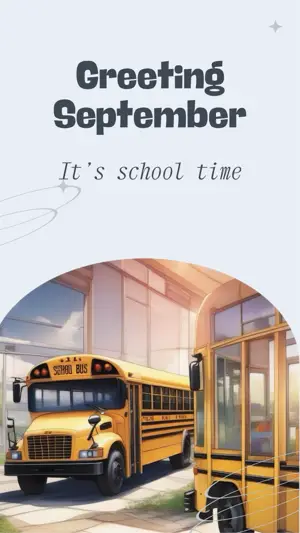 Greeting September school time