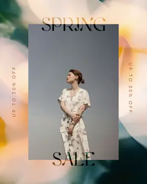 Spring sale fashion Instagram post template 
