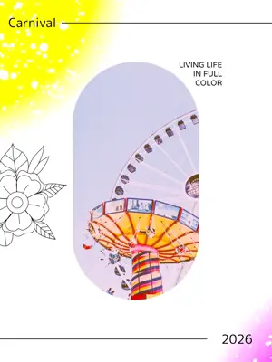 A Carnival Ferris Wheel With A Colorful Background Carnival Template