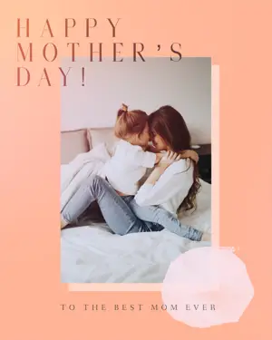 Happy Mother's Day greeting card template