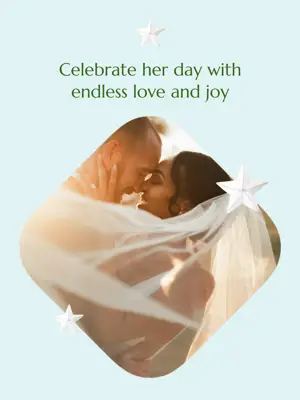 Celebrate her day with endless love and joy whimsical garden Portrait template