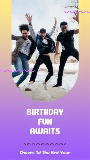 Cheers to the Bro Year outdoor adventure Story template