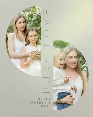 Pastel elegant Mother'S Day card template