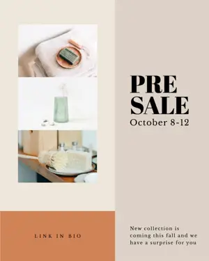 A Flyer For A Hair Salon With Photos Of Products Fall Post Template