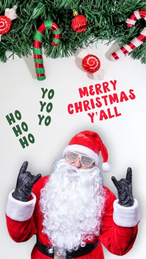 funny Santa Christmas holiday greetings Instagram story magic template