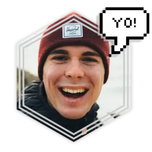 A Man Wearing A Beanie And Smiling Whatsapp Sticker Template
