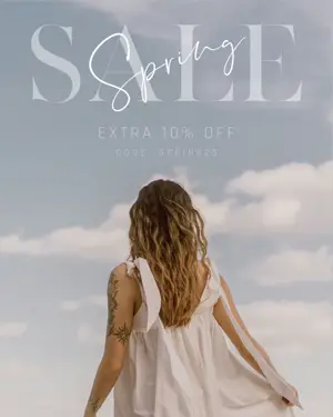 Spring fashion sale minimalist Instagram post template 
