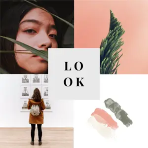 A Woman Standing In Front Of A Picture Of A Plant Facebook Post Template