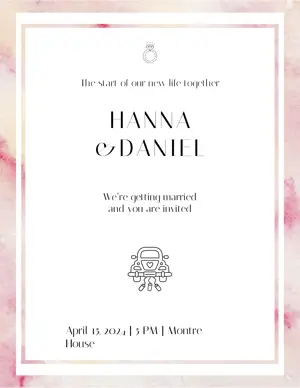 A Wedding Card With A Picture Of A Bride And Groom Wedding Template