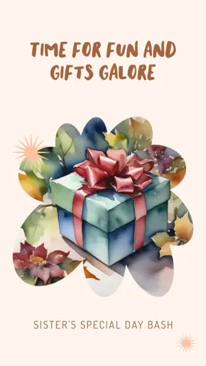 SISTER'S SPECIAL DAY BASH peach serenity Story template