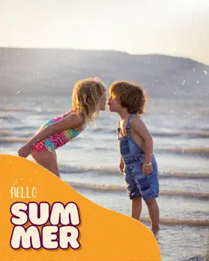 A Picture Frame Retro Summer Template