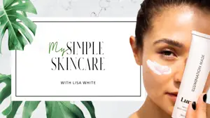 A Woman Holding Up A Tube Of White Cream Magic Youtube Thumbnail Template