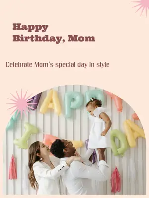 Celebrate Mom's special day in style blossom festival Portrait template