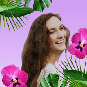 A Woman With flowers On Her Head Magic Profile Pics Template