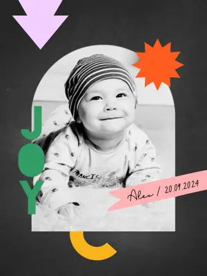 Kids photo frame primary play 2025 trends template