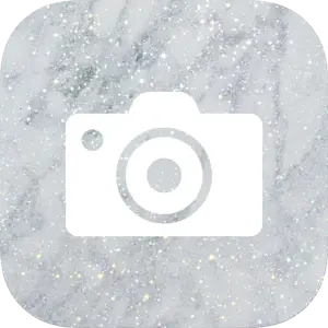 Photo Of A Ios14 Icons ? Template Design With A Camera On A Marble Background Ios14 Icons Template