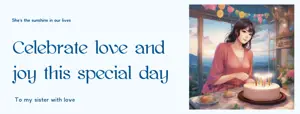 She’s the sunshine in our lives gentle breeze Facebook Cover template