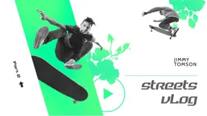 A Man Flying Through The Air While Riding A Skateboard Magic Youtube Thumbnail Template