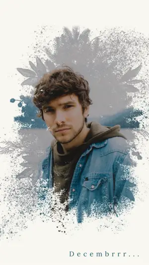 A Man photo winter story template