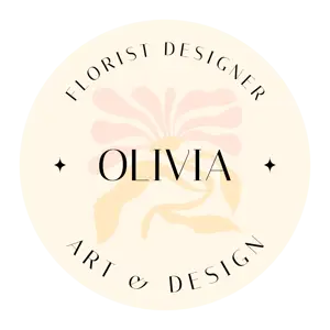 cute and minimalistic art design logo with flower illustration 