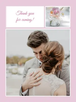 Wedding thank you Instagram post template 