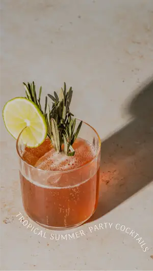 summer cocktails instagram story template