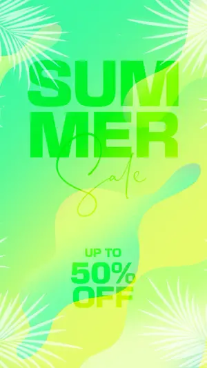 Glow colors summer typography Instagram story template