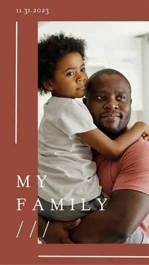 father and son family day indoor home Instagram story template