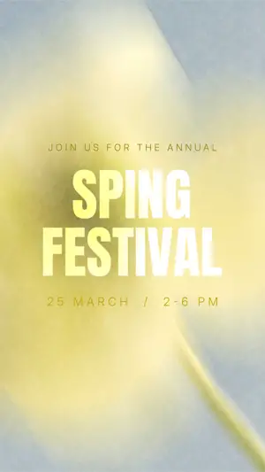 Festival event minimalist flower background Spring Story Template